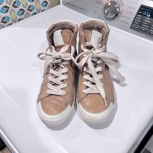 Frye high top leather distressed sneakers 7